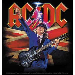 AC/DC Angus British Flag Sticker Front