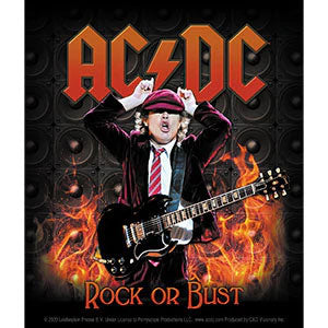AC/DC Flames Sticker Front
