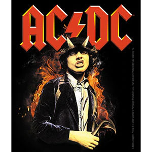 AC/DC Angus On Fire Sticker Front