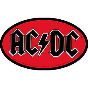AC/DC Oval Logo Sticker Front
