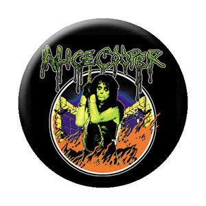 Alice Cooper In Flames Button Front