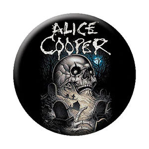 Alice Cooper Graveyard Button Front