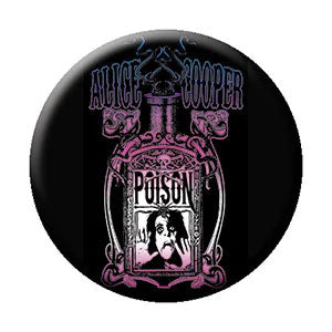Alice Cooper Poison Bottle Button Front