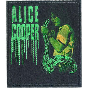 Alice Cooper With Snake Embroidered Patch Front