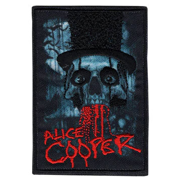 Alice Cooper Bloody Skull Embroidered Patch Front