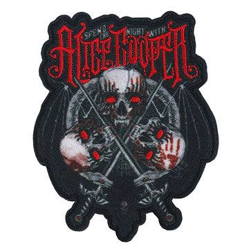 Alice Cooper Vampire Skulls Embroidered Patch Front