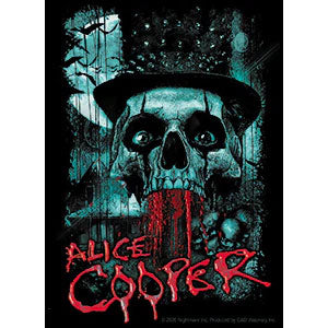 Alice Cooper Bloody Skull Sticker Front