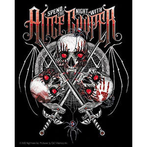Alice Cooper Vampire Skull Sticker Front