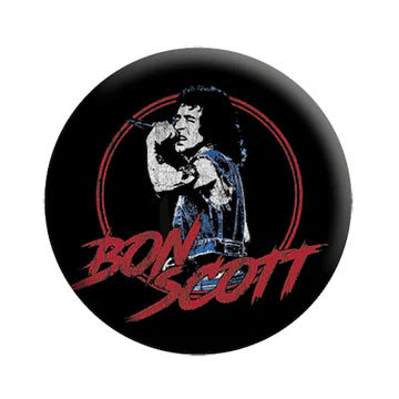 Bon Scott Singing Button Front