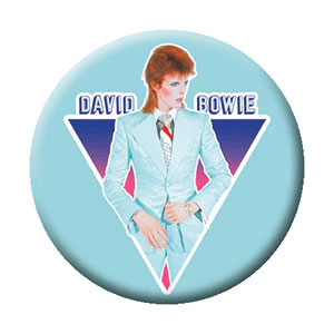 David Bowie Blue Suit Button Front