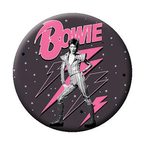 David Bowie Pink Bolts Button Front