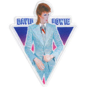 David Bowie Blue Suit Embroidered Patch Front