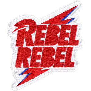 David Bowie Rebel Rebel Bolt Embroidered Patch Front