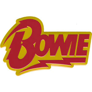 David Bowie Bolt Logo Metal Sticker Front