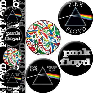 Pink Floyd Logo 4 Pack 1.25" Button Set Collector Items Front