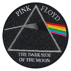 Pink Floyd T.D.S.O.M. Round Glitter Embroidered Patch Front
