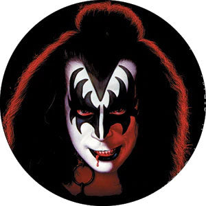 KISS Demon Simmons Button Front