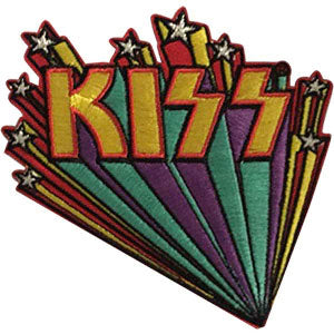 KISS Logo Star Banners Embroidered Patch Front