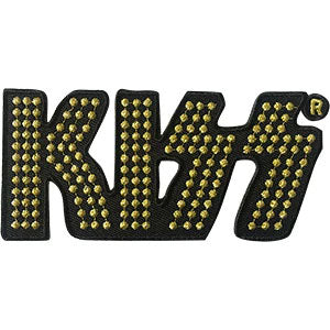 KISS Gold Logo Embroidered Patch Front