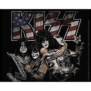 KISS Band Logo Flag Sticker Front