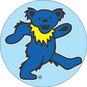 Grateful Dead Blue Bear Button Front