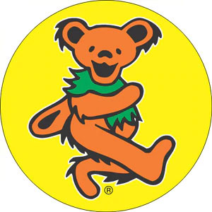 Grateful Dead Orange Bear Button Front