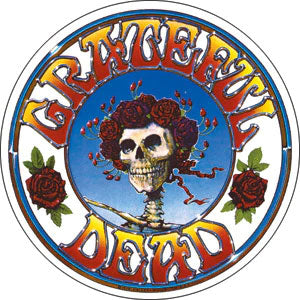 Grateful Dead Skull Rose Logo Button Front