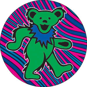 Grateful Dead Green Bear Button Front