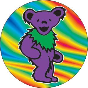 Grateful Dead Purple Bear Button Front