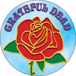 Grateful Dead Rose w/ Logo Button Front