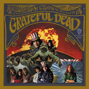 Grateful Dead 1st Album Cover Square Button Front