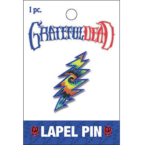 Tie Dye Bolt Pewter Pin Badge