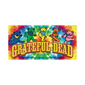 Grateful Dead bears On Tie Dye Sticker Front