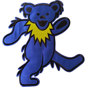 Grateful Dead Blue Dancing Bear Back Patch Front