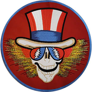 Grateful Dead Uncle Sam Round Back Patch Front