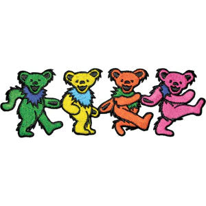 Grateful Dead Dancing Bears Embroidered Patch Front