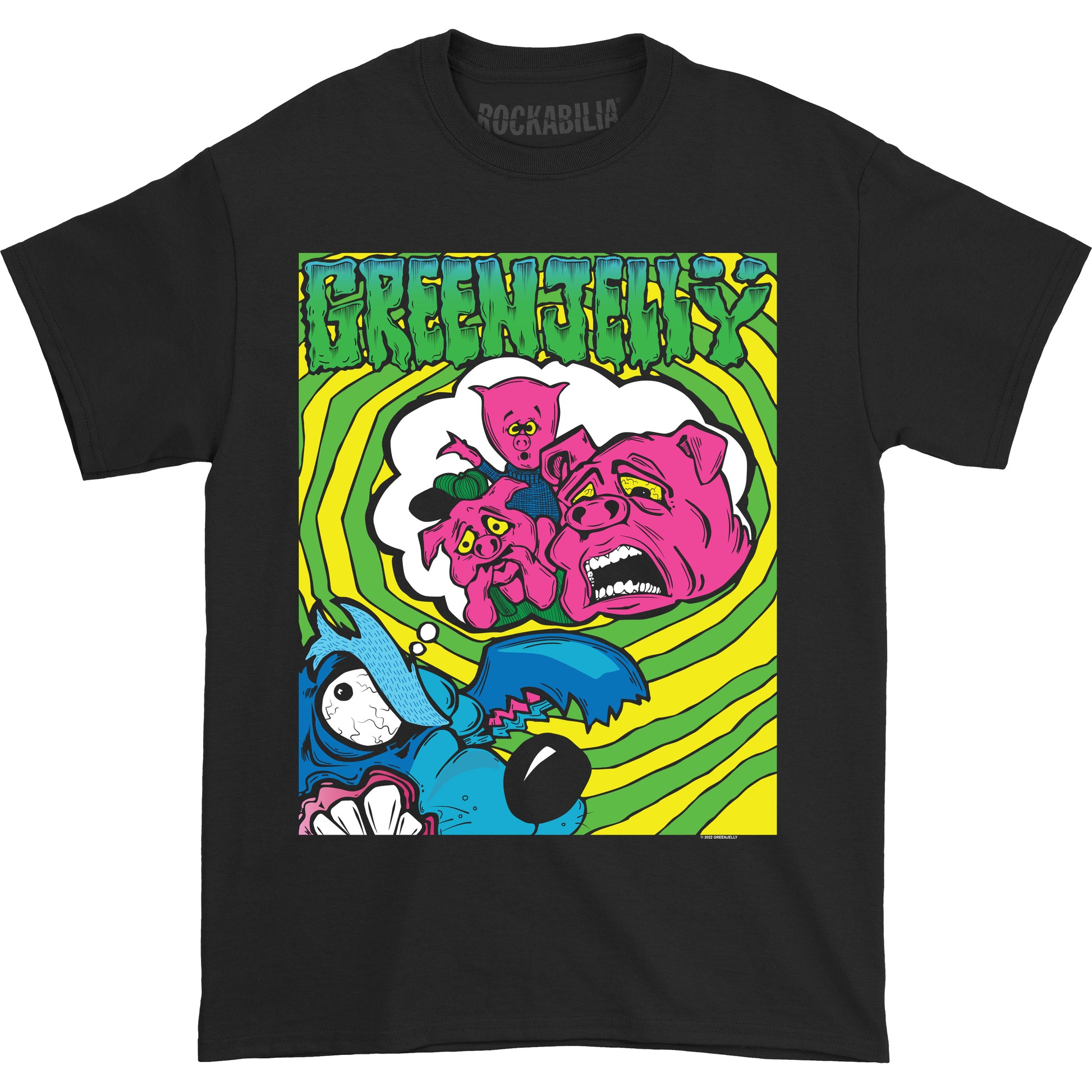 Green Jelly Three Little Pigs/"duh" tour 1993 (Rockabilia Exclusive) T-shirt Front