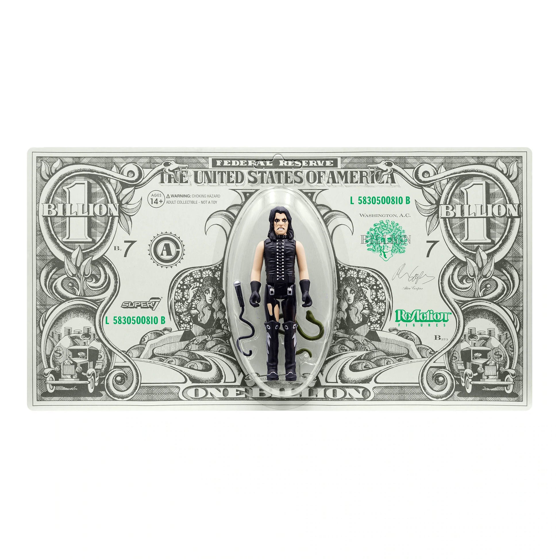 Alice Cooper Super7 Billion Dollar Babies 3.75" ReAction Figure Action Figure Back