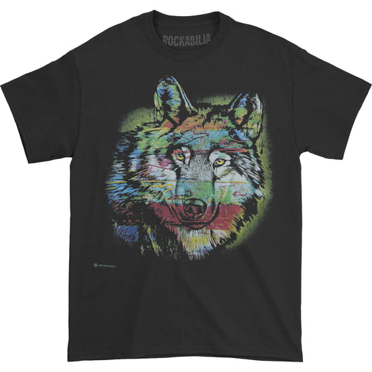 The Mountain Paint Splattered Wolf Head T-shirt Front