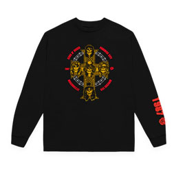 Guns N Roses Appetite Cross Long Sleeve Tee Long Sleeve Front