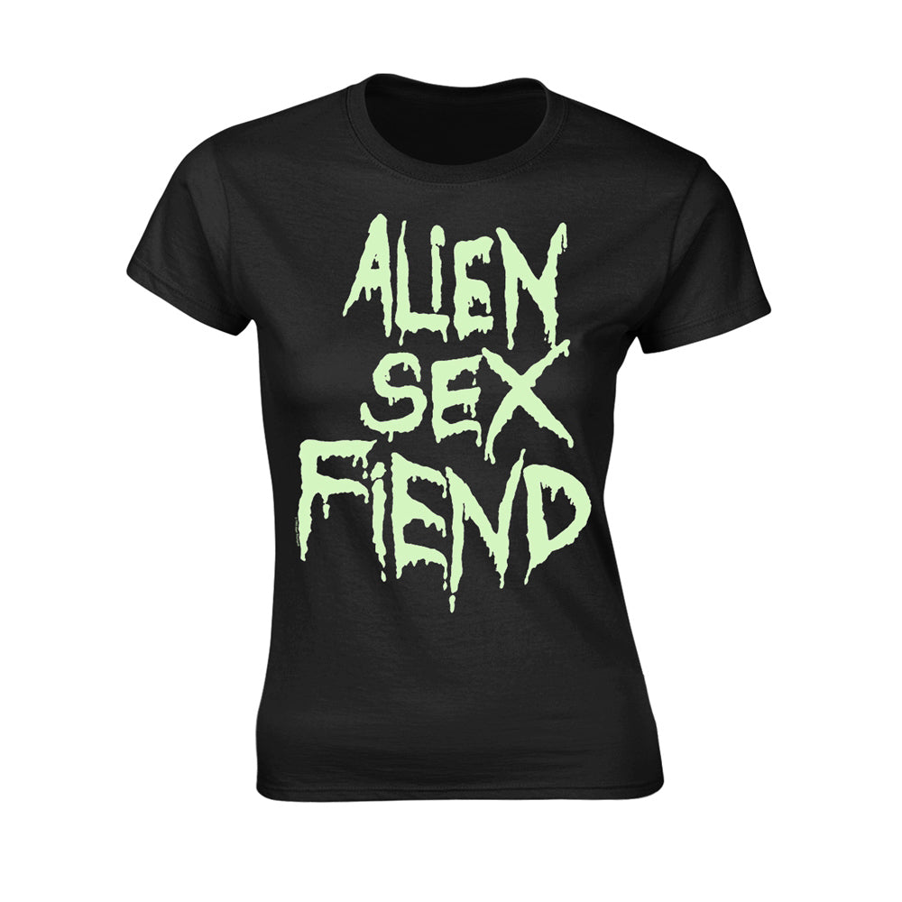 Alien Sex Fiend Logo (glow) Womens T-shirt Front