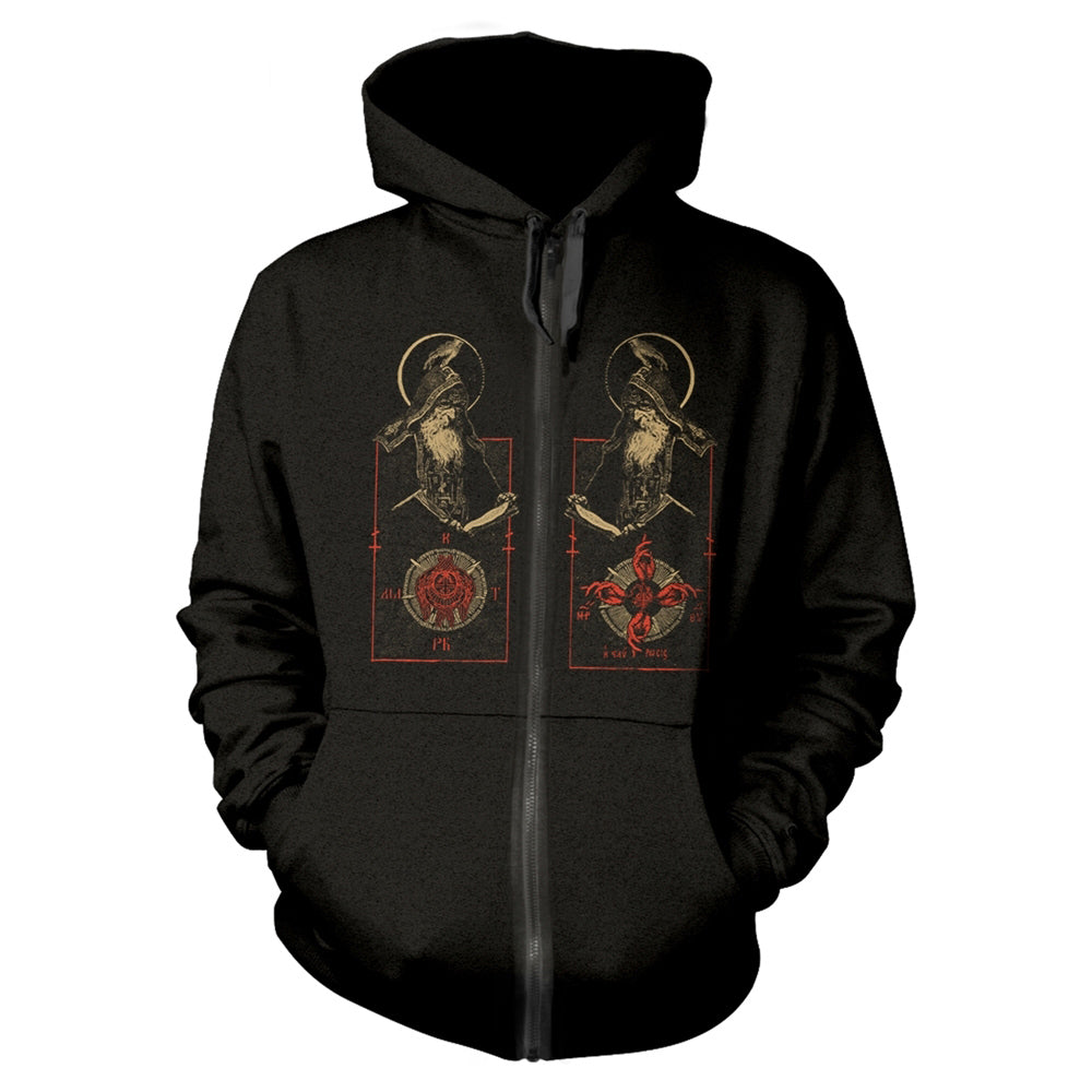 Batushka Shema Monk Zippered Hooded Sweatshirt Front