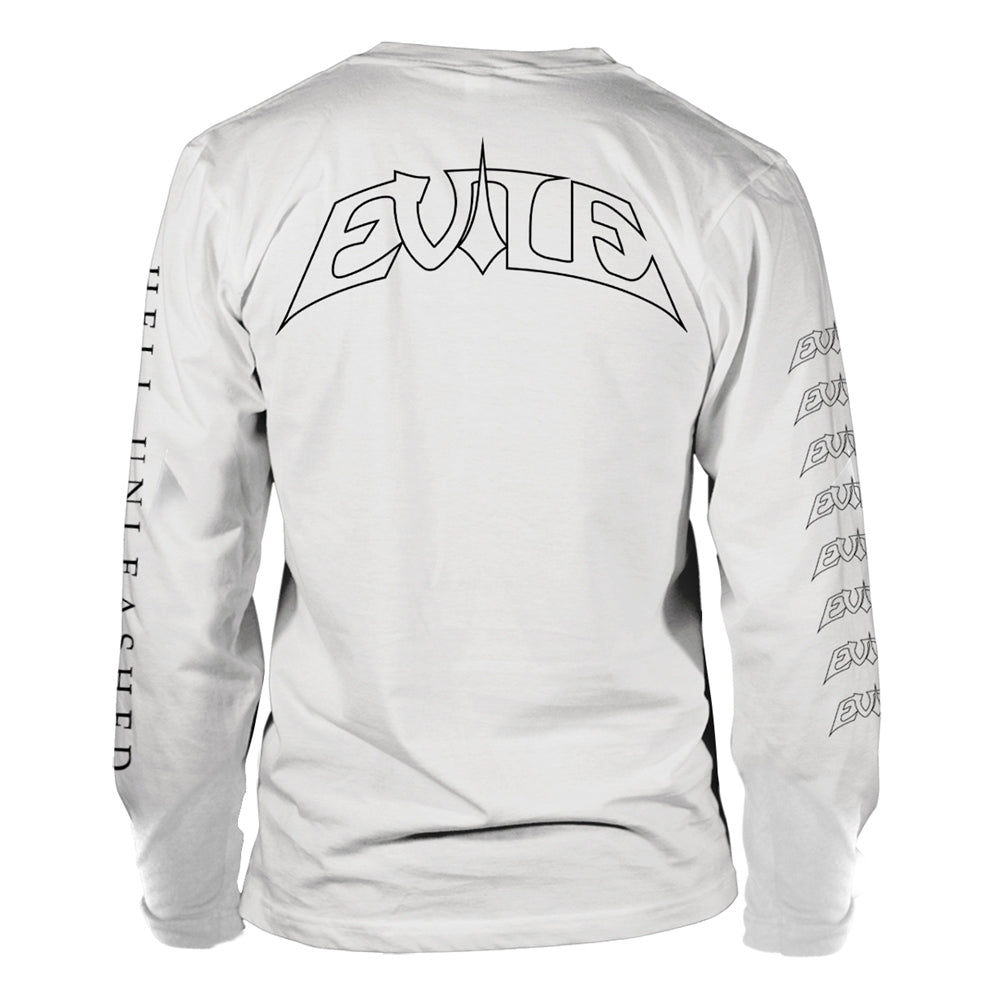 Evile Hell Unleashed (white) Long Sleeve Back