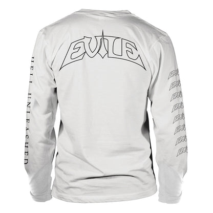 Evile Hell Unleashed (white) Long Sleeve Back