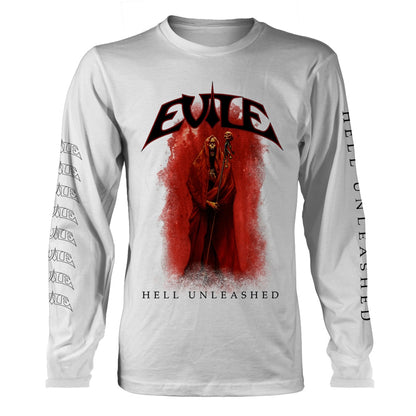 Evile Hell Unleashed (white) Long Sleeve Front