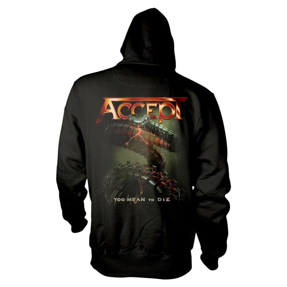 Accept Too Mean To Die Hooded Sweatshirt Back