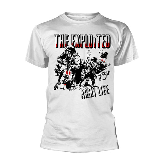 Exploited Army Life (white) T-shirt Front