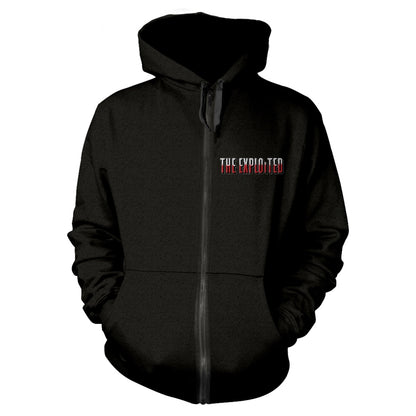 Exploited Barmy Army (black) Zippered Hooded Sweatshirt Front
