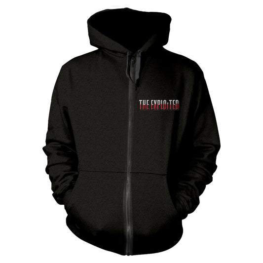 Exploited Barmy Army (black) Zippered Hooded Sweatshirt Front