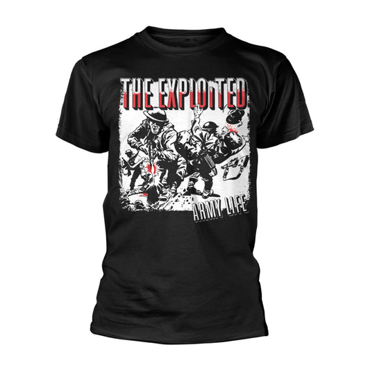 Exploited Army Life (black) T-shirt Front